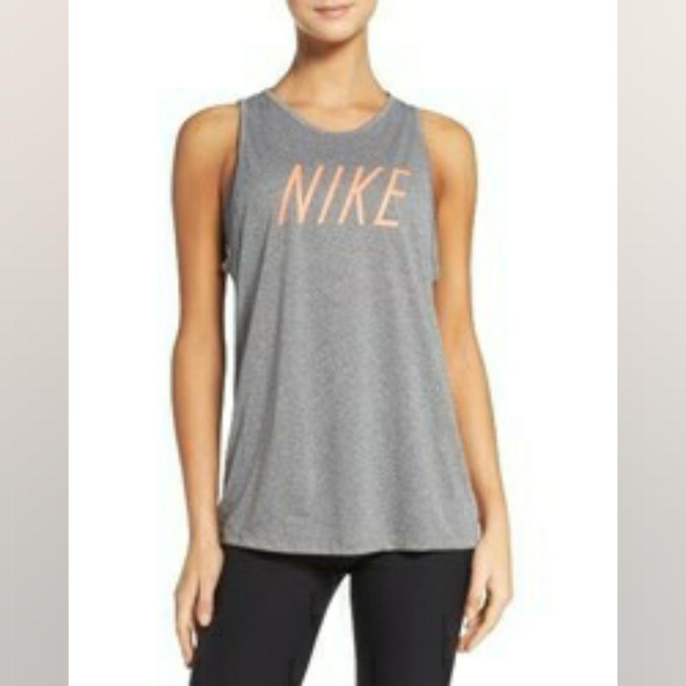 Nike Tank Top Womens XS Gray Dri Fit Sleeveless Shirt